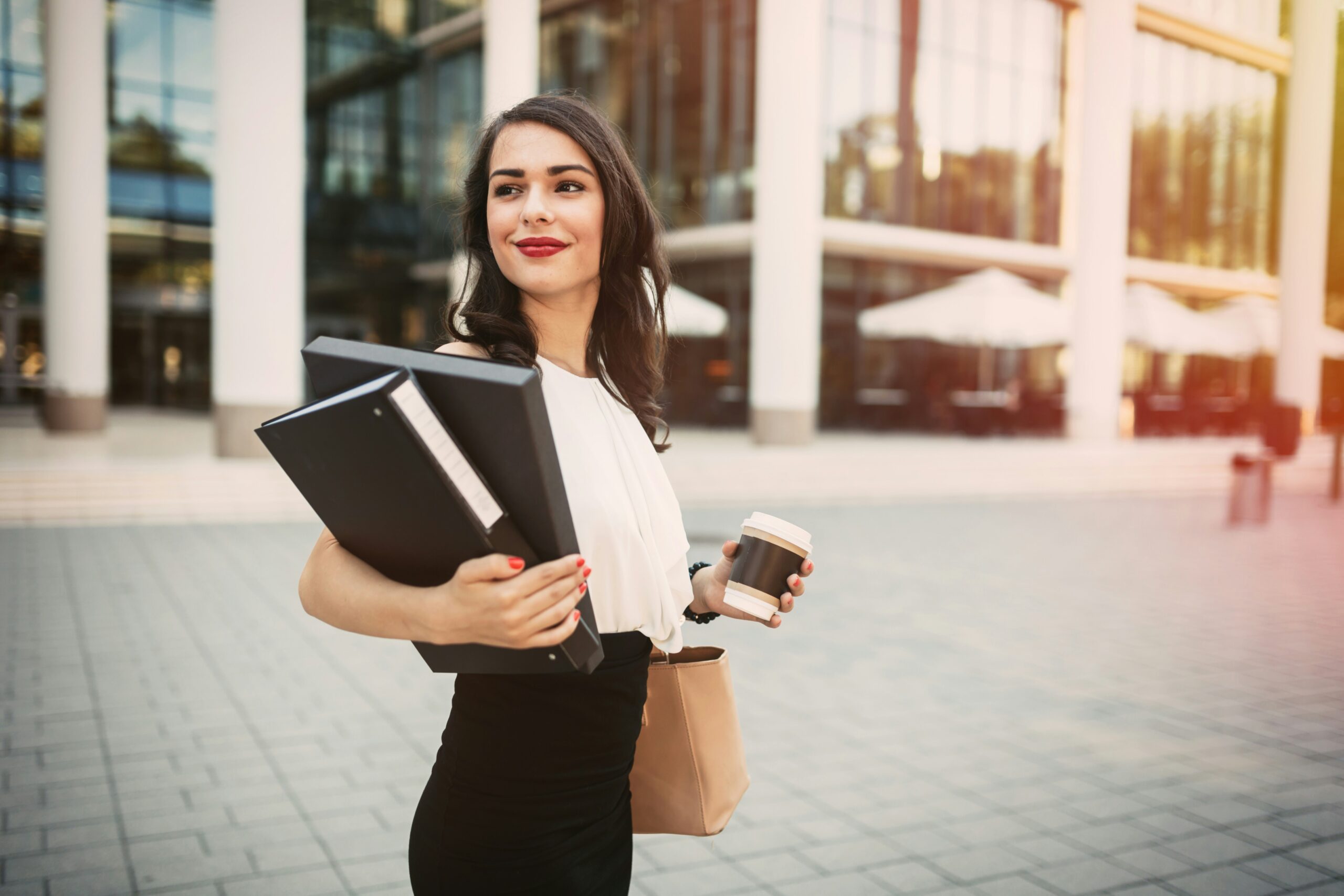 Business woman with makeup