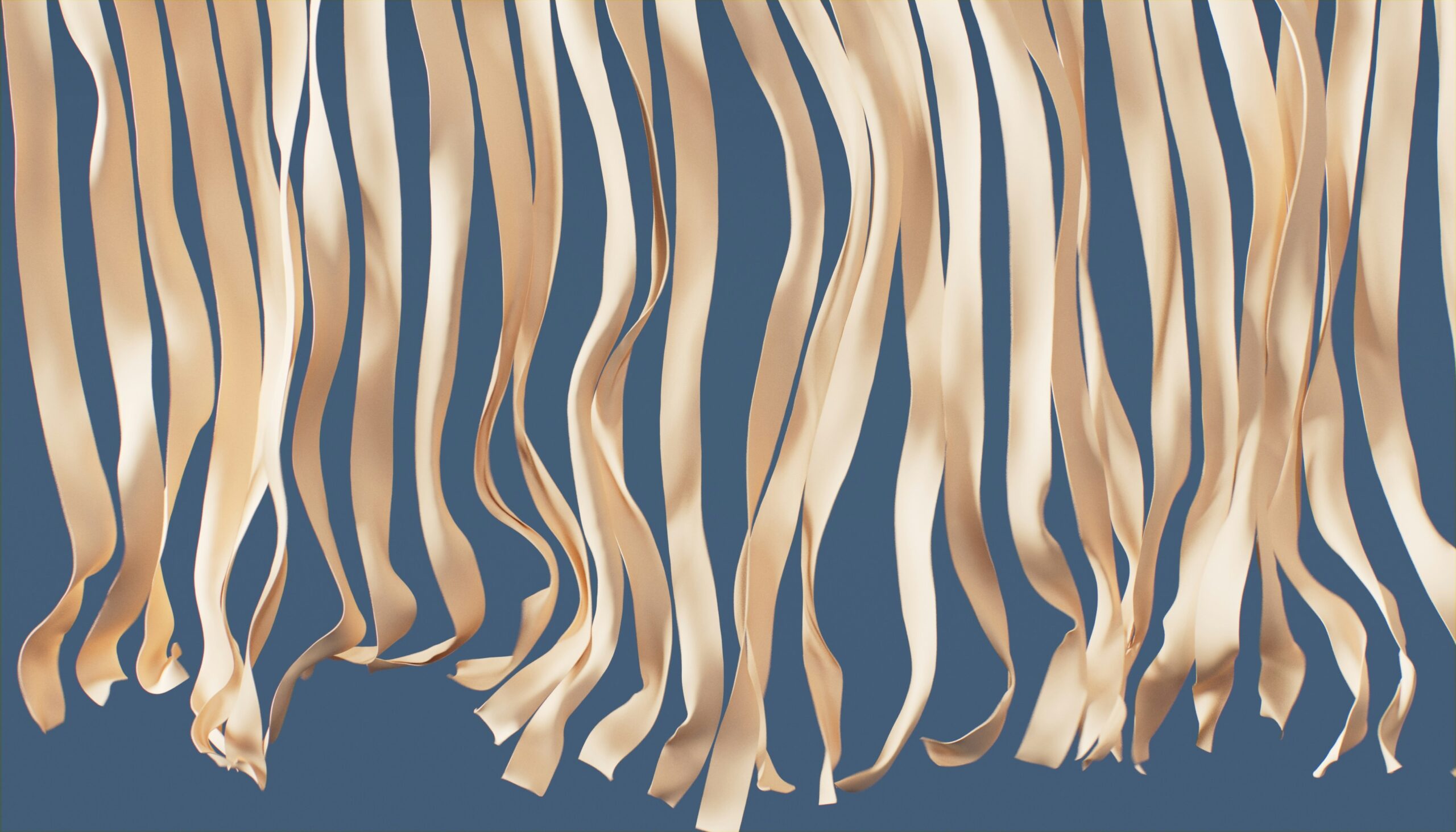 Paper ribons representing hair porosity